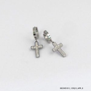 Crystal Cross Earring