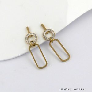 Steel Crystal Earring