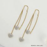 Steel Heart Dangling Earring