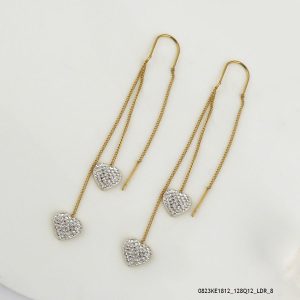 Steel Heart Dangling Earring