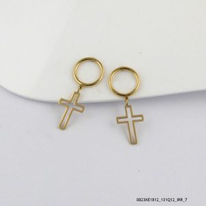 Steel Cross Earring