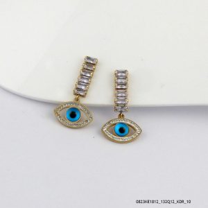 Evil Eye Steel Earring