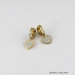 Steel Heart Hoops Earring