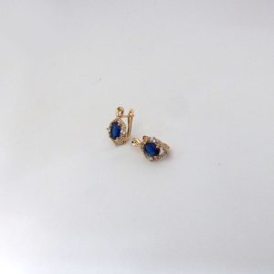 Sapphire Colour Hoop Earring