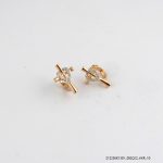 2 Colour Cross Hoops Earring