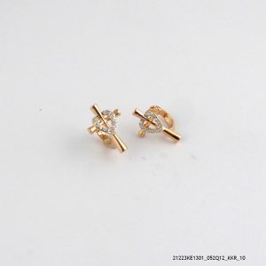 2 Colour Cross Hoops Earring