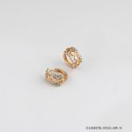 2 Colour Heart Hoops Earring