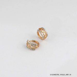 2 Colour Heart Hoops Earring