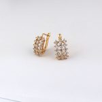 Multi Crystal Hoop Earring