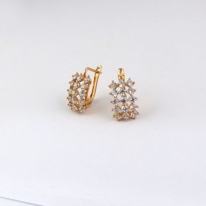 Multi Crystal Hoop Earring