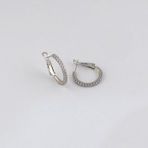 Casual Crystal Hoop Erring