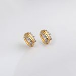 Crystal U Hoops Earring