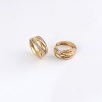 2 Colour Crystal Hoop Earring