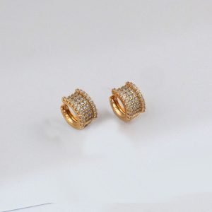 Casual Crystal Hoop Earring