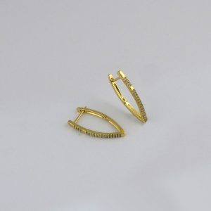 Crystal U Hoop Earring
