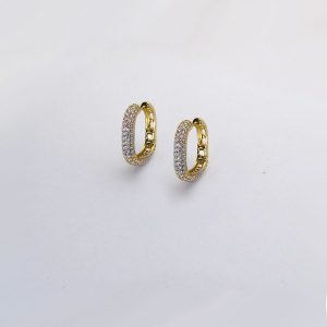 3 Colour Crystal Hoops