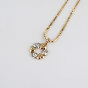 2 Colour Multi Heart Necklace