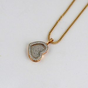 2 Colour Micro Heart Necklace