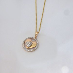 Crystal Heart Pendent - Chain Incl.