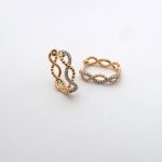 Luxury 2 Colour Hoops Earring