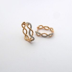 Luxury 2 Colour Hoops Earring
