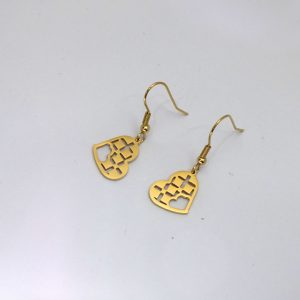 Antique Cut Heart Earring