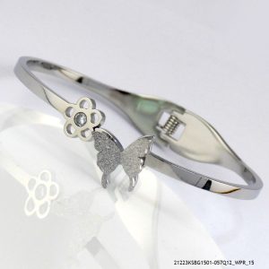 Steel Butterfly Bangle