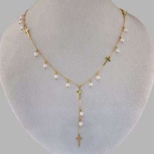 Syn Pearl Charms Rosary