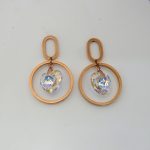 Crystal Heart Drop Earring