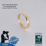 3MS Half Round Size: US11½ Wedding Band