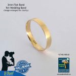 9K 3MS Flat Wedding Band
