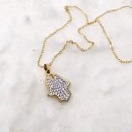 Crystal Hamsa Necklace