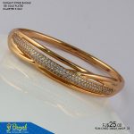 ELEGANT STONE BANGLE 18KGP