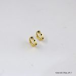 14KGP STONE HOOPS