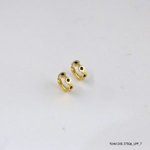 14KGP STONE HOOPS