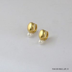 SYN PEARL GOLD PLATED EARRING