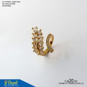 Ladies GP Adj Stone Ring Free Size