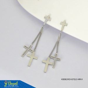Cross Drop Earring