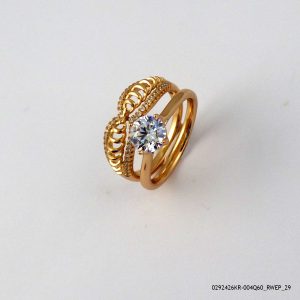 2PC 18 GOLD PLATED RING