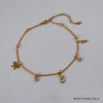 Charms Anklet 18K Gold Plated