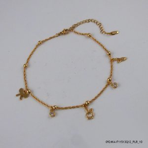 Charms Anklet 18K Gold Plated