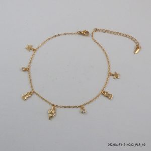 Charms Anklet 18K Gold Plated