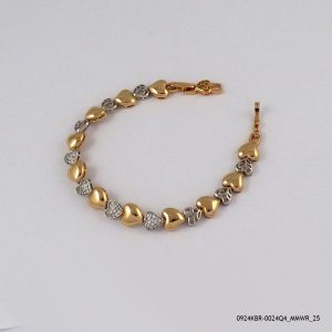 2 Color G/P Heart Bracelet