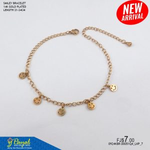 Smiley 14KGP Anklet
