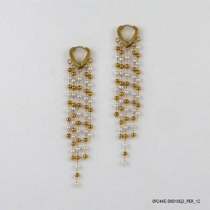 Beaded Hoops 14K Gold Plated