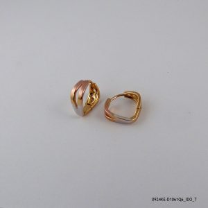 3 Color Hoops Gold Plated