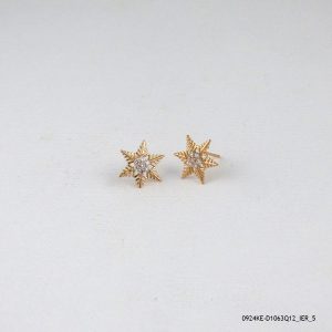 Stone Studs 18K Gold Plated