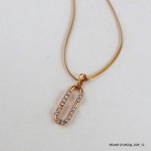 Stone Pendant Set 18K Gold Plated
