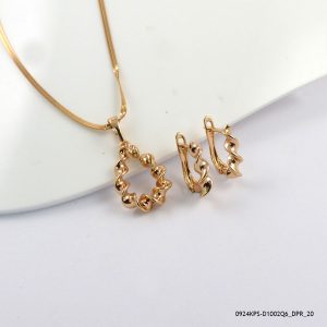 Twist Pendant Set 18K Gold Plated