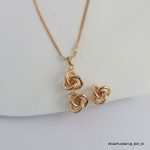 Spiral Pendant Set 18K Gold Plated